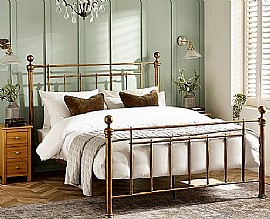 Aurelia Brass Effect Metal Bed